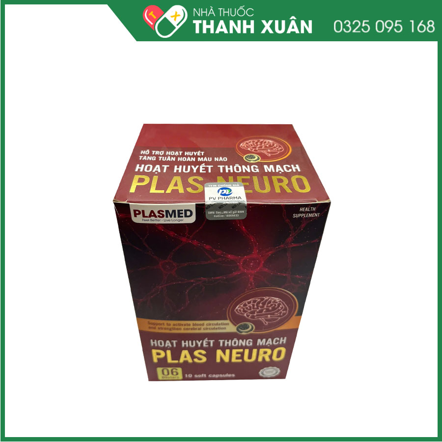 Hoạt huyết thông mạch Plas Neuro tăng cường tuần hoàn máu não